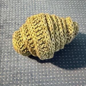 Hand-Knit Gold Scarf